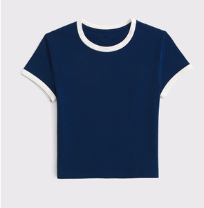 T-shirts de sport pour femmes, à manches courtes, en coton mélangé durable, anti-statique, à séchage rapide, protection UV, pour la gym et le yoga - Product Image 6