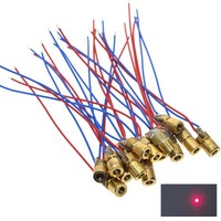 Mini pointeur Laser à tête en cuivre Red Sight 5V 650nm 5mW Module de Diode de point Laser réglable