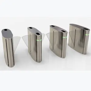 OEM/ODM Access Control System Biometric Face Recognition Waist Height BLDC Motor Pedestrian Traffic Flap Barrier Turnstile