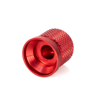 Bouton en aluminium anodisé usiné CNC personnalisé pour interrupteur rotatif amplificateur de commande audio bouton de potentiomètre moleté