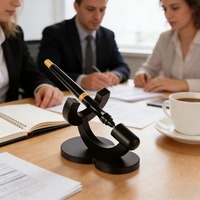 Bolígrafo de Levitación Magnética de Aleación de Aluminio Premium X60 - Regalo de Papelería Flotante Permanente de Tecnología Negra para Empresas