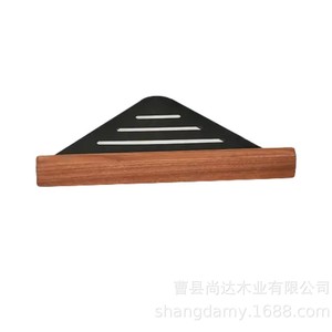 Walnut wood <b>bathroom</b> towel rack, no drilling required, high-end bath towel holder, <b>bathroom</b> shelf, toilet <b>accessory</b>. - Product Image 5