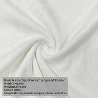 Tissu jacquard en polyester 100% de haute qualité pour vêtements de sport, idéal pour les activités sportives