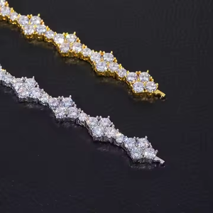 High Quality Fully Iced Cuban Link Chain Studded Diamond and Moissanite Hip Hop <b>Necklace</b> for Men <b>Statement</b> Party Jewelry Chain - Product Image 2