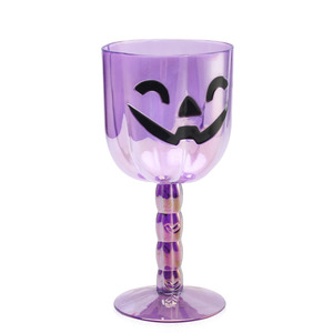 Cheap wholesale halloween purple plastic wine glasses without foot - Product Image 1