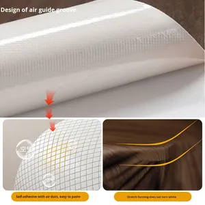 Rollo de Película de Vinilo con Textura de Madera de PVC |   <span class=keywords><strong>Papel</strong></span> <span class=keywords><strong>Adhesivo</strong></span> <span class=keywords><strong>para</strong></span> Renovación de Muebles - Product Image 4