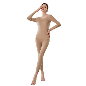 Conjunto de ropa interior térmica para mujer 10A Terciopelo alemán antibacteriano Calefacción sin costuras Otoño Invierno Calzoncillos largos Top & Bottoms - Product Image 4