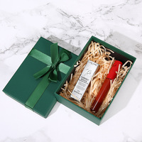 Boîte cadeau de haute qualité de couleur vert olive avec petit couvercle et base, emballage en papier noir, boîte en carton avec logo personnalisé