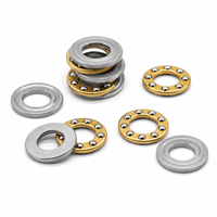 Rodamiento de Bolas de Empuje Plano F7-15, F7-15M 7x15x5mm, Rodamientos de Bolas Axiales Miniatura de Alta Velocidad y Precisión, de Acero Cromado