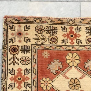 Alfombra Kazak anudada a mano afgana Vintage personalizable, patrón abstracto moderno, Kilim de algodón para ejercicio de dormitorio, artesanos hechos a mano - Product Image 1