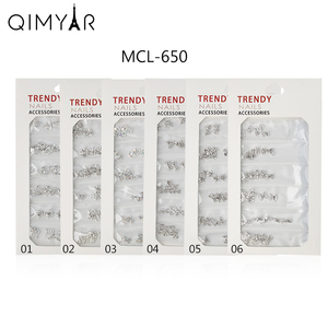 โลหะผสมโลหะผสมสี3D ที่มีขนาดแตกต่างกันผสมรูปผีเสื้อโลหะผสมเสน่ห์สำหรับเล็บเทียม - Product Image 6