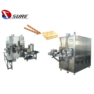 Factory Direct Chocolate Filling Wafer Roll Machine/ Wafer Stick Complete Line/ Wafer Stick Egg Roll Making Machine