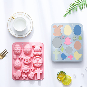 Moule en silicone GREENSIDE à 15 cavités avec des motifs sur le thème de Pâques, lapins, œufs et plus, pour la création d'art en résine, la pâtisserie et la fabrication de chocolat - Product Image 3