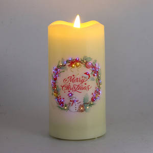 <span class=keywords><strong>Bougie</strong></span> Senmasine avec motif d'oiseau rouge, de <span class=keywords><strong>voiture</strong></span> et de couronne de fleurs, tête de lampe à balle, fibre optique en plastique, bougies LED scintillantes - Product Image 5