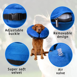 High Quality Custom Inflatable Pet Donut Collar Soft Dog Cone Alternative After Surgery Dog Cones for Small Medium <b>Large</b> Dogs - Product Image 3