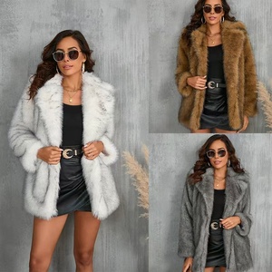 Cappotto con collo in pelliccia <span class=keywords><strong>Tocca</strong></span> da donna inverno/autunno 2025-cappotto in lana sintetica in pelle sintetica - Product Image 1