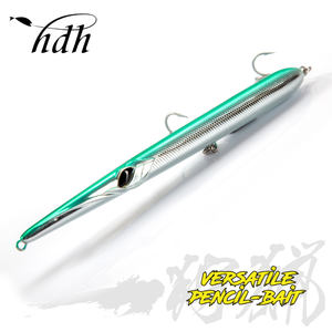 Leurre de pêche flottant en plastique rigide avec hameçons VMC pour la pêche au zander, action flottante, taille OEM, leurres de pêche en forme de crayon pour l'eau salée - Product Image 3