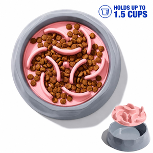 Gamelle 2-en-1 en plastique solide et silicone double couche anti-étouffement, antidérapante, facile à nettoyer, pour alimentation lente, étanche IPX5, prête pour le voyage - Product Image 6