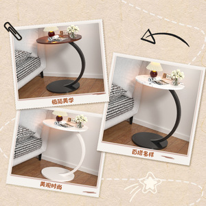 Modern Round Wood Top Metal Frame Coffee <b>Table</b> Sofa Side <b>Table</b> <b>Bedside</b> <b>Table</b> Decorative Home Use - Product Image 4