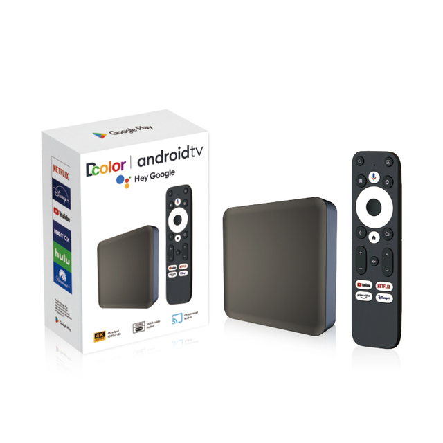 Manufacturer Dcolor GD2 Google Certified Quad 64-Bit A35 Amlogic Y4 5G Dual WIFI Tv Box 4k Android With 32GB ROM