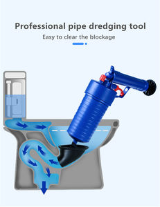 جهاز كباس حوض يدوي عالي الضغط ، مسدس تصريف هواء ، مسدس لتصريف المياه ، مرحاض الحمام ، أنبوب تجريف المطاط النظيف - Product Image 6