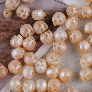 Perlas de Agua Dulce Naturales Talladas en Forma de Calavera de 7-8 mm, Perlas Barrocas Sueltas para la Fabricación de Joyería DIY - Product Image 2