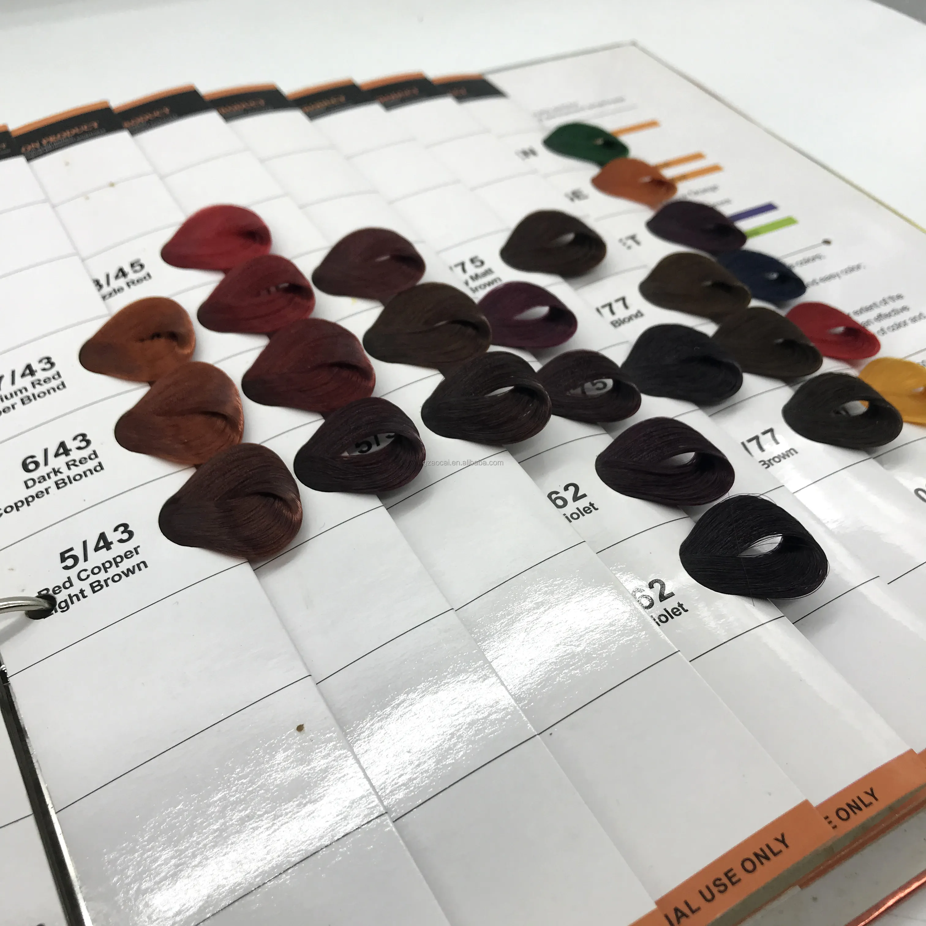 โรงงานราคาแหวนฉลากส่วนตัวแผนภูมิโลโก้ส่วนขยายสีที่กำหนดเองผมสีหนังสือ Swatch