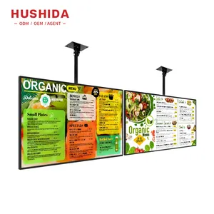 32 43 50 55 Inch Indoor Ceiling Mount Ad Display Menu Board Price Indoor Advertising Screen For Menu