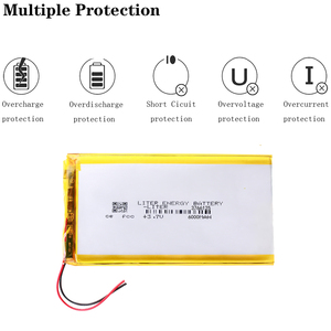 Paquete de batería recargable Lipo personalizada 3766125 3,7 V 6000mAh con PCB - Product Image 4