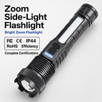 Lampe de poche LED pour la chasse, Rechargeable par USB, haute luminosité, Zoomable, longue portée, corps de lampe en ABS, torche Portable, utilisation nocturne en extérieur