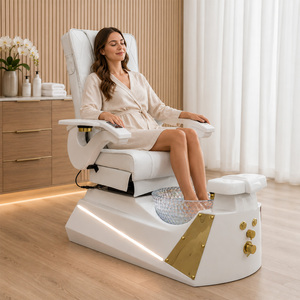 Fauteuil de pédicure électrique avec bain de pieds, station de pédicure professionnelle, mobilier de salon de beauté pour pédicure et manucure - Product Image 2