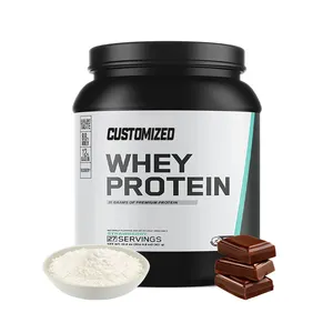 Suplemento alimenticio deportivo para crecimiento muscular, 5 libras de proteína de suero de leche en polvo estándar, venta al por mayor