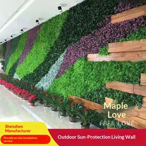 Mur végétal artificiel, pelouse verte, résistant au soleil, anti-oxydation, en plastique, décoration extérieure, style pastoral, aménagement paysager <span class=keywords><strong>de</strong></span> <span class=keywords><strong>jardin</strong></span> - Product Image 1