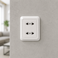 AOTA OU202 Stopkontak Dinding Universal 2 Lubang Standar AS, Kotak Kabel Multi Plug Terpasang di Permukaan 10A 250V Tahan Lama untuk Rumah Sakit dan Industri