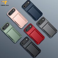 Nouvelle coque de téléphone 2-en-1 en TPU et PC colorée 2026 pour iPhone 12 13 14 15 16 17 Pro Max avec porte-cartes et fonction portefeuille