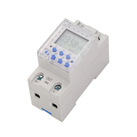 Temporizador Digital Programable Semanal CHLIUYI Communication 230V 40A con Cubierta Transparente de Cobre para Riel DIN, Interruptor de Tiempo AHC40A con Cuenta Regresiva
