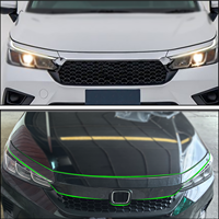 ABS voiture porte décoration milieu maille garnitures calandre panneau couverture garniture cadre extérieur carrosserie Kits pour Honda City 2024
