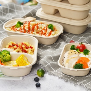 Oem phân hủy sinh học phân hủy bã mía bột giấy chưa tẩy trắng 700ml lấy đi salad mì ống Sushi <span class=keywords><strong>container</strong></span> thực phẩm N700 - Product Image 6