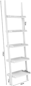 5 livello <span class=keywords><strong>di</strong></span> Legno Cremagliera Della Parete, MDF Display Scaletta Libreria, Superficie Liscia Pendente Mensola Unità con Spazi <span class=keywords><strong>di</strong></span> Stoccaggio <span class=keywords><strong>Di</strong></span> Grandi Dimensioni - Product Image 6