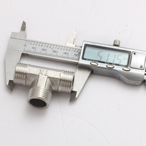 Raccord en T en acier inoxydable avec filetage mâle 1/2 pouce pour connexion de tuyauterie de plomberie - Product Image 4