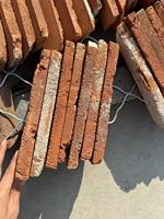 Briques réfractaires minces frittées par peau durable de brique d'argile rouge pour le matériel naturel antique solide de revêtement de mur