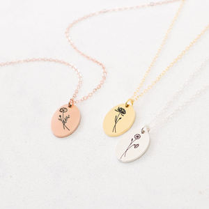 Collar con Colgante de Acero Inoxidable, Collar Ovalado con Nombre Grabado Personalizado, Fecha, Firma, Escritura a Mano para Hombres y Mujeres - Product Image 5