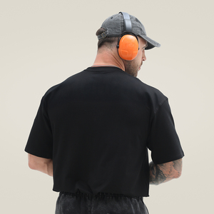 T-shirts de sport amples à col rond pour hommes, respirants, pour la gym, <span class=keywords><strong>taille</strong></span> US, avec impression en relief - Product Image 6