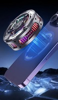 Refroidisseur de téléphone universel pour le gaming, ventilateur de refroidissement magnétique à semi-conducteurs avec écran numérique et lumières RGB