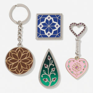 Rantai kunci logam pabrikan gantungan kunci putar khusus unta bundar 3D paduan seng gantungan kunci Enamel lembut logam kustom Anime cetak Uv - Product Image 6