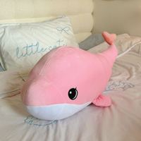 Niedliches Delfin-Plüschkissen in Verschiedenen Größen Flauschiges Stofftier Meerestier-Spielzeug Langes Körperkissen für Zuhause Schlafzimmer Sofa Dekoration