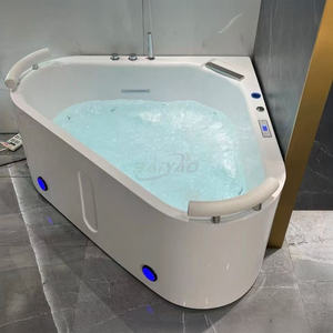 <span class=keywords><strong>Baignoire</strong></span> d'angle pour 2 personnes Jakuzi Massage Whirlpool Jacozy Bath Kit Bathing White Hot Tub Spa for Adults - Product Image 5