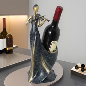Porte-vin créatif en résine pour <span class=keywords><strong>violon</strong></span> pour salon Décoration de table artistique Porte-vin pour table à manger Meuble TV ou présentoir d'entrée - Product Image 2