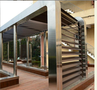 Store de protection solaire extérieur Windowmate Aerofoil Louver, décoration durable, léger, résistant à la chaleur, en aluminium.