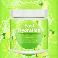 Mélange de poudre pour boisson électrolytique citron-lime avec sodium, potassium, magnésium, calcium, vitamines C et B12, 158g, complément alimentaire